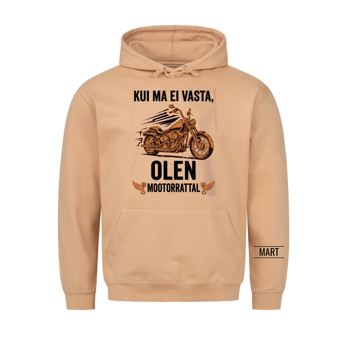 Kui ma ei vasta, olen mootorrattal. Personaalne T-särk nimega
