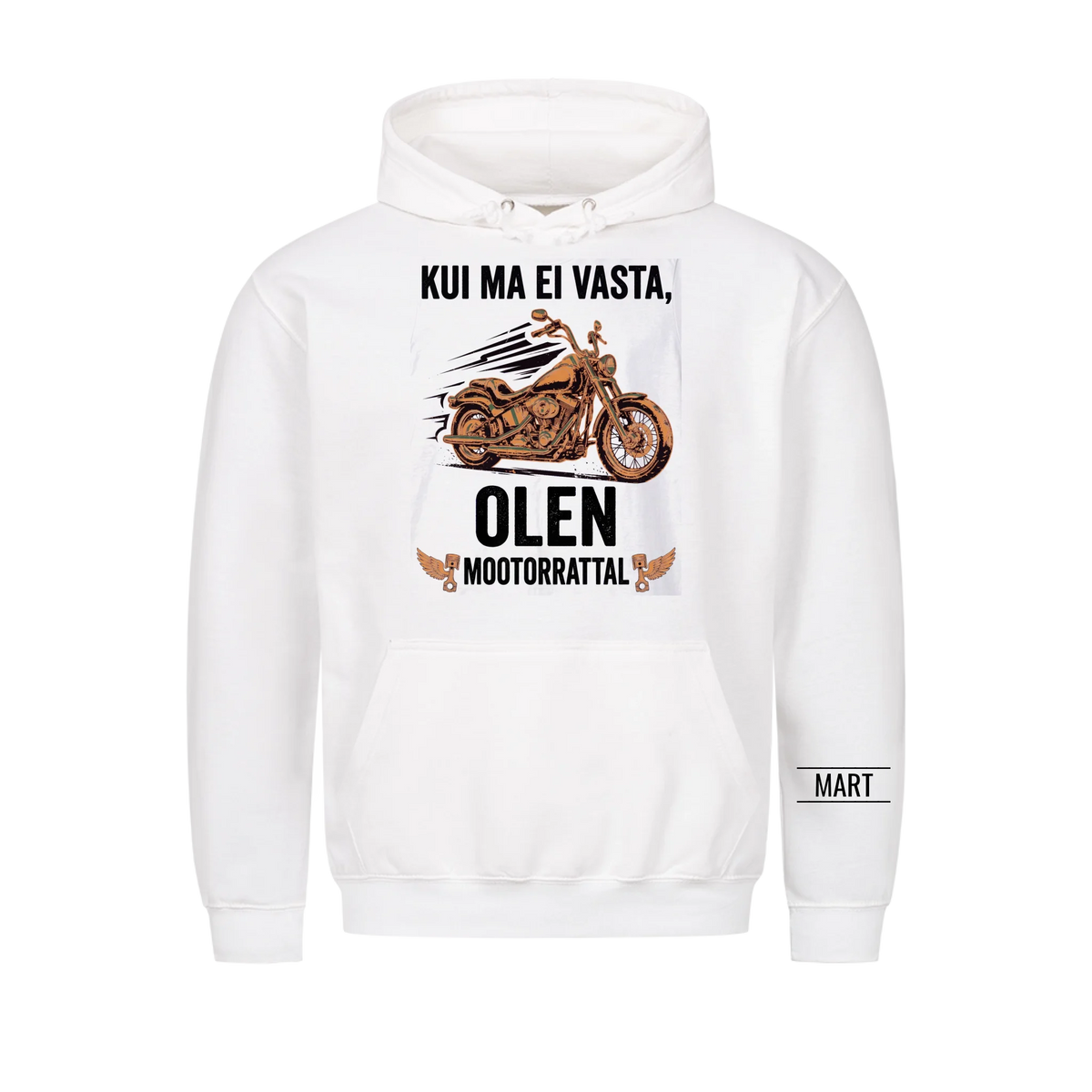 Kui ma ei vasta, olen mootorrattal. Personaalne T-särk nimega