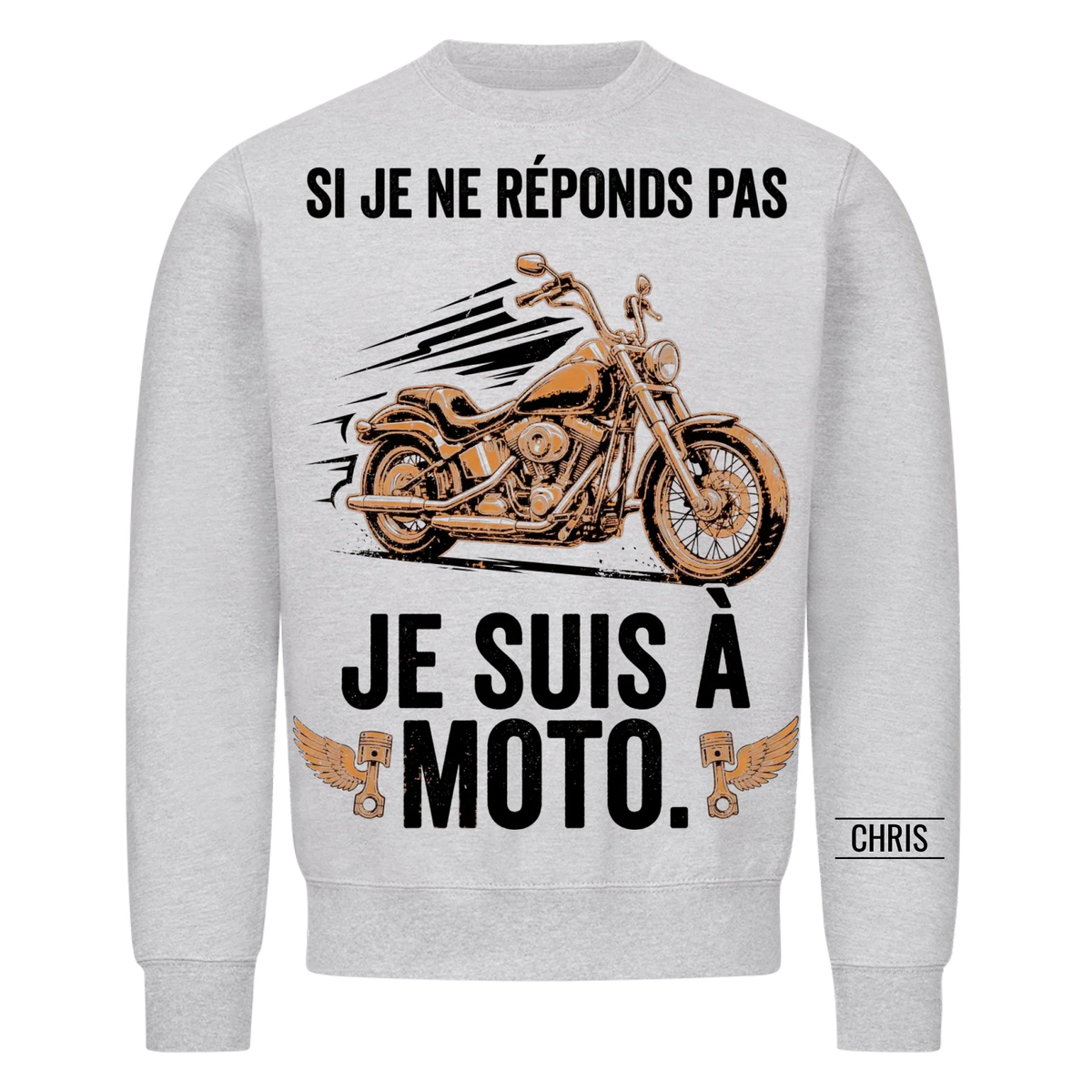 Je suis à moto - Cadeau amusant pour hommes, mari, papa, papy & motards - T-shirt personnalisé