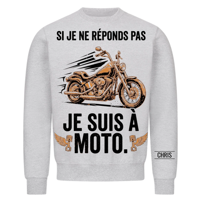 Je suis à moto - Cadeau amusant pour hommes, mari, papa, papy & motards - T-shirt personnalisé