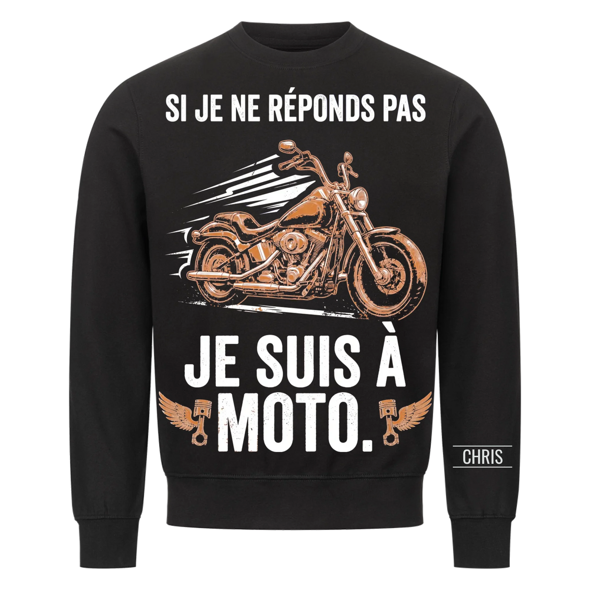 Je suis à moto - Cadeau amusant pour hommes, mari, papa, papy & motards - T-shirt personnalisé