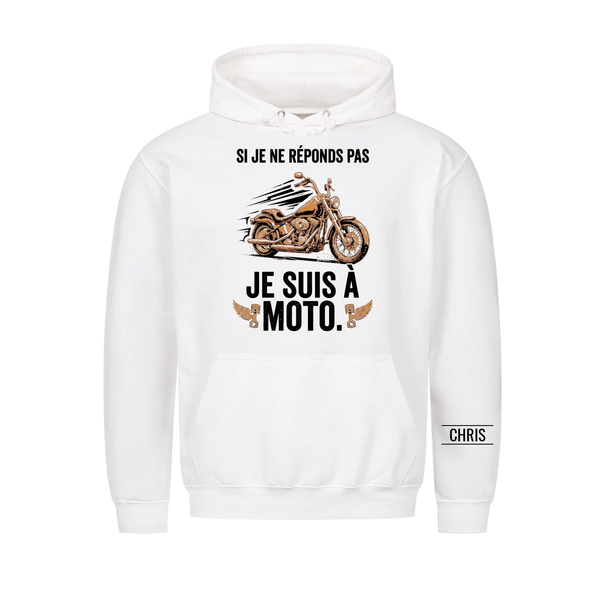 Je suis à moto - Cadeau amusant pour hommes, mari, papa, papy & motards - T-shirt personnalisé