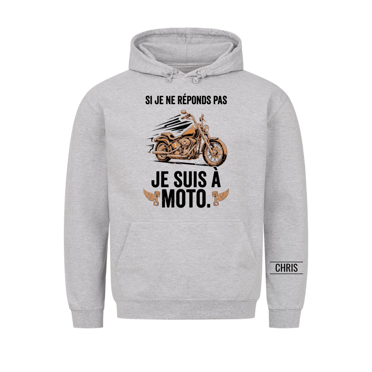 Je suis à moto - Cadeau amusant pour hommes, mari, papa, papy & motards - T-shirt personnalisé