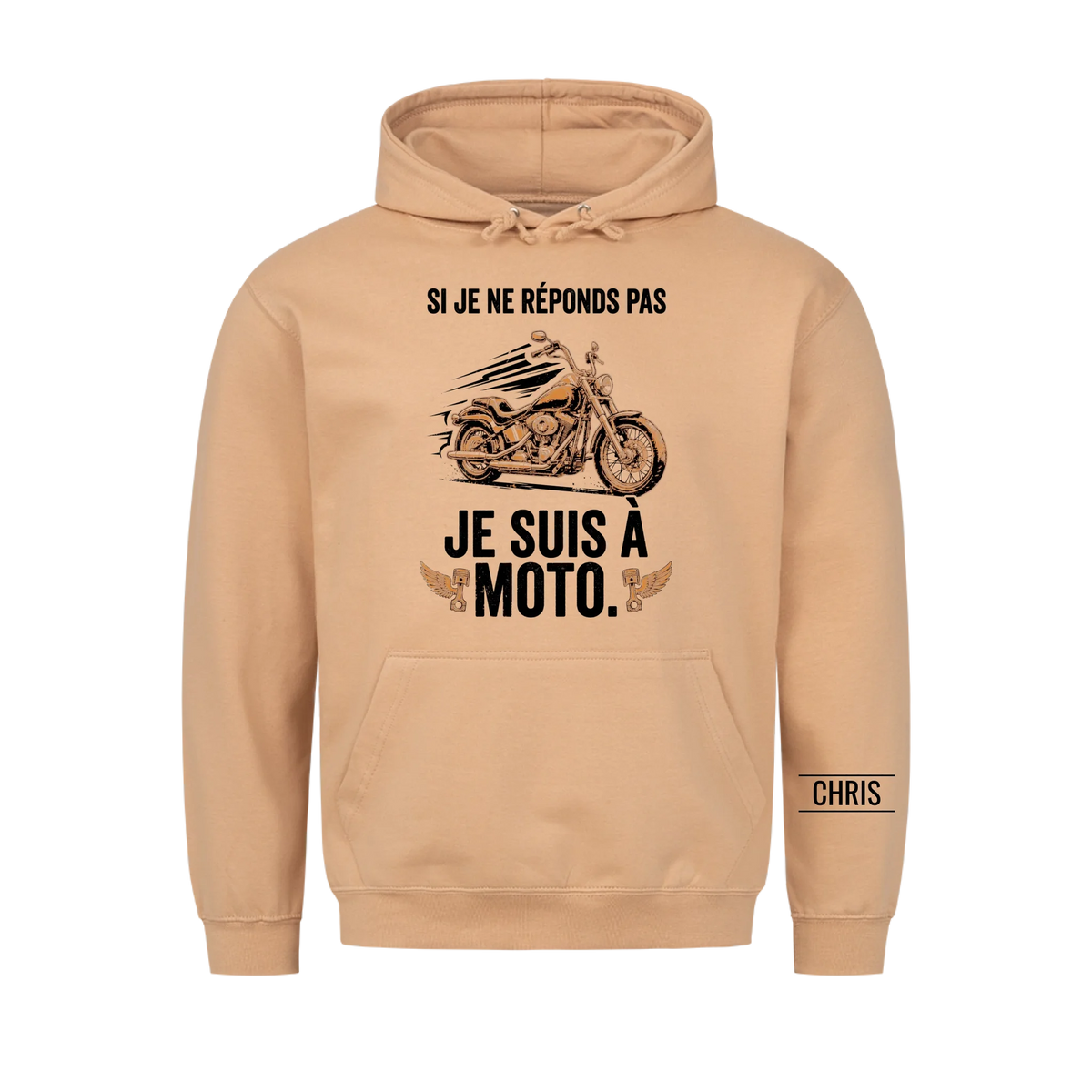 Je suis à moto - Cadeau amusant pour hommes, mari, papa, papy & motards - T-shirt personnalisé