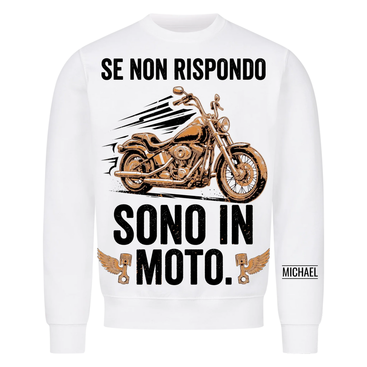 Sono in moto - Regalo divertente per uomo, marito, papà, nonno e motociclisti - Maglietta personalizzata