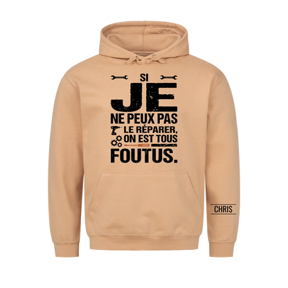 On est tous foutus - Cadeau amusant pour hommes, mari, papa, papy, artisans & bricoleurs - T-shirt personnalisé