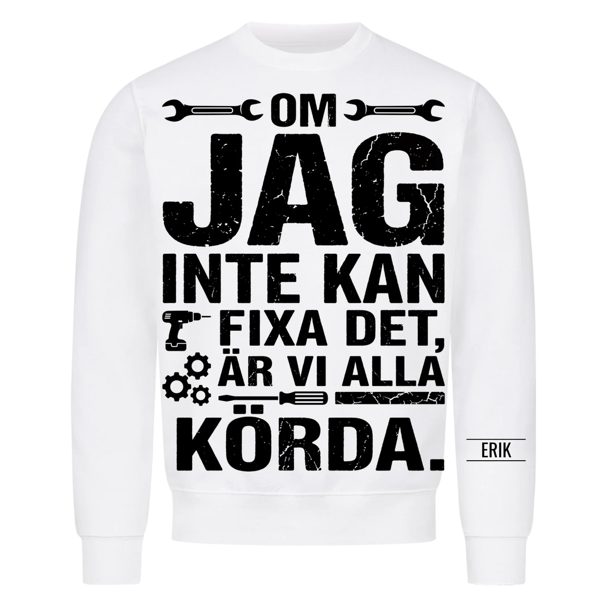 Om jag inte kan fixa det är vi alla körda. Personlig t-shirt med namn