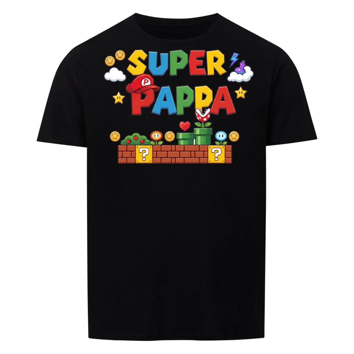 Super Pappa t-shirt med barnens namn. Personlig present till pappa