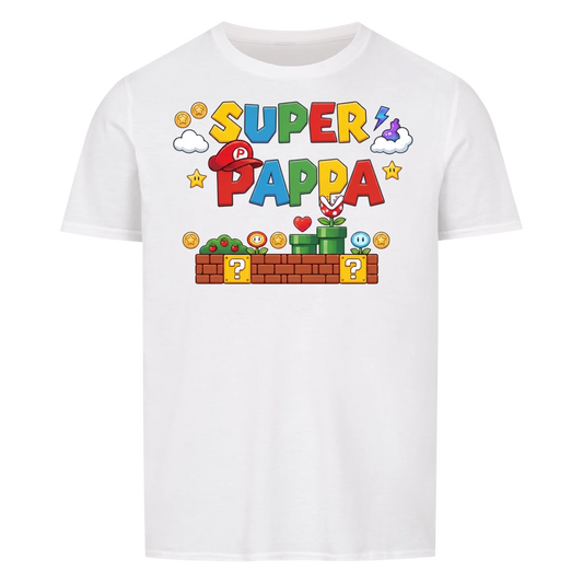 Super Pappa t-shirt med barnens namn. Personlig present till pappa