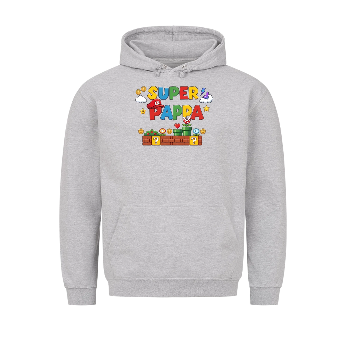 Super Pappa t-shirt med barnens namn på ärmen. Personlig present till pappa