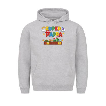 Super Pappa t-shirt med barnens namn på ärmen. Personlig present till pappa