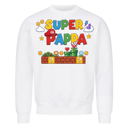 Super Pappa t-shirt med barnens namn på ärmen. Personlig present till pappa