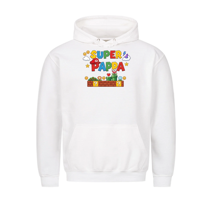 Super Pappa t-shirt med barnens namn på ärmen. Personlig present till pappa