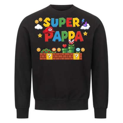 Super Pappa t-shirt med barnens namn på ärmen. Personlig present till pappa