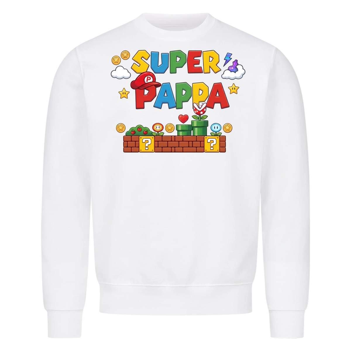 Super Pappa T-skjorte med barnas navn. Personlig gave til pappa