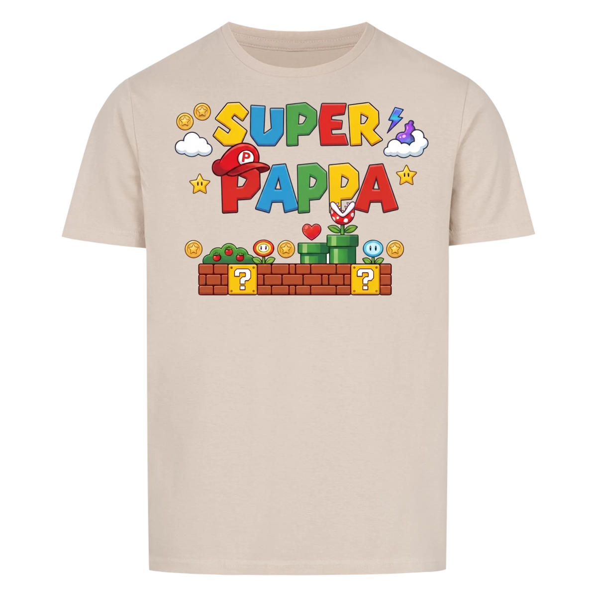 Super Pappa T-skjorte med barnas navn. Personlig gave til pappa