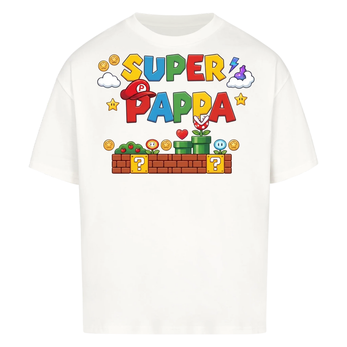 Super Pappa T-skjorte med barnas navn. Personlig gave til pappa