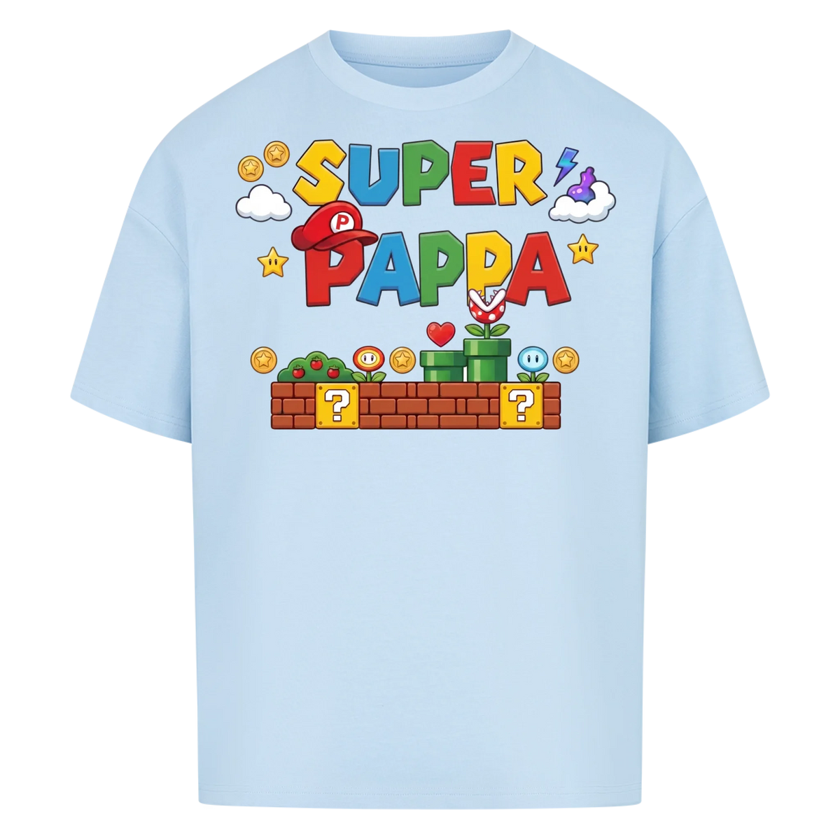Super Pappa T-skjorte med barnas navn. Personlig gave til pappa