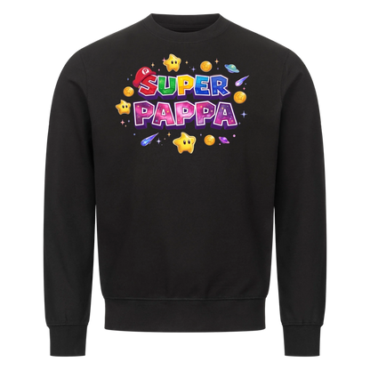 Super Pappa Galaxy T-skjorte med barnas navn og figurer. Farsdagsgave