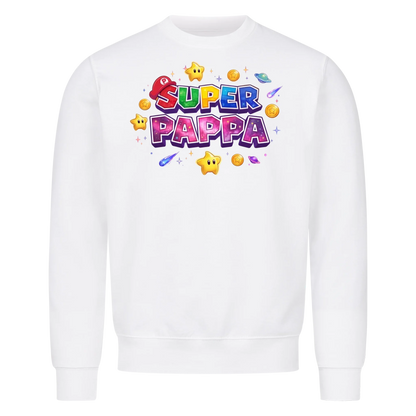 Super Pappa Galaxy T-skjorte med barnas navn og figurer. Farsdagsgave