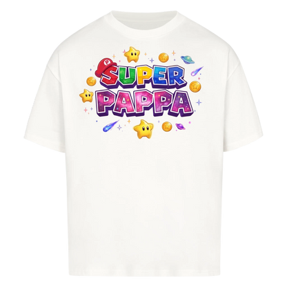 Super Pappa Galaxy t-shirt med barnens namn och figurer. Fars dag present