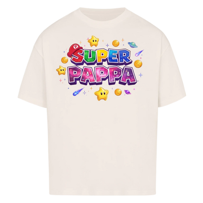 Super Pappa Galaxy t-shirt med barnens namn och figurer. Fars dag present