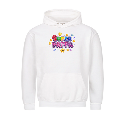 Super Pappa Galaxy t-shirt med barnens namn och figurer. Fars dag present