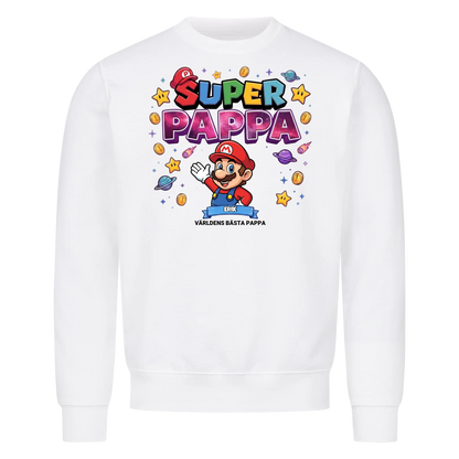 Super Pappa King t-shirt med pappas figur och barnens namn. Fars dag present