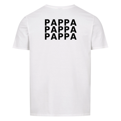 Pappa fotokollage på ryggen med nio foton. Personlig t-shirt till fars dag