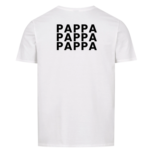 Pappa fotokollage på ryggen med nio foton. Personlig t-shirt till fars dag