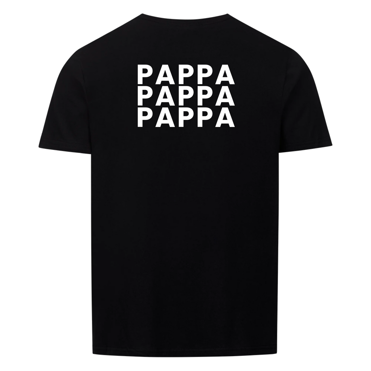 Pappa fotokollage på ryggen med nio foton. Personlig t-shirt till fars dag