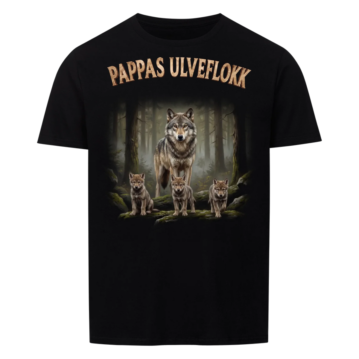 Pappas Ulveflokk - Personlig gave til pappa med barnas navn