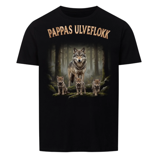 Pappas Ulveflokk - Personlig gave til pappa med barnas navn