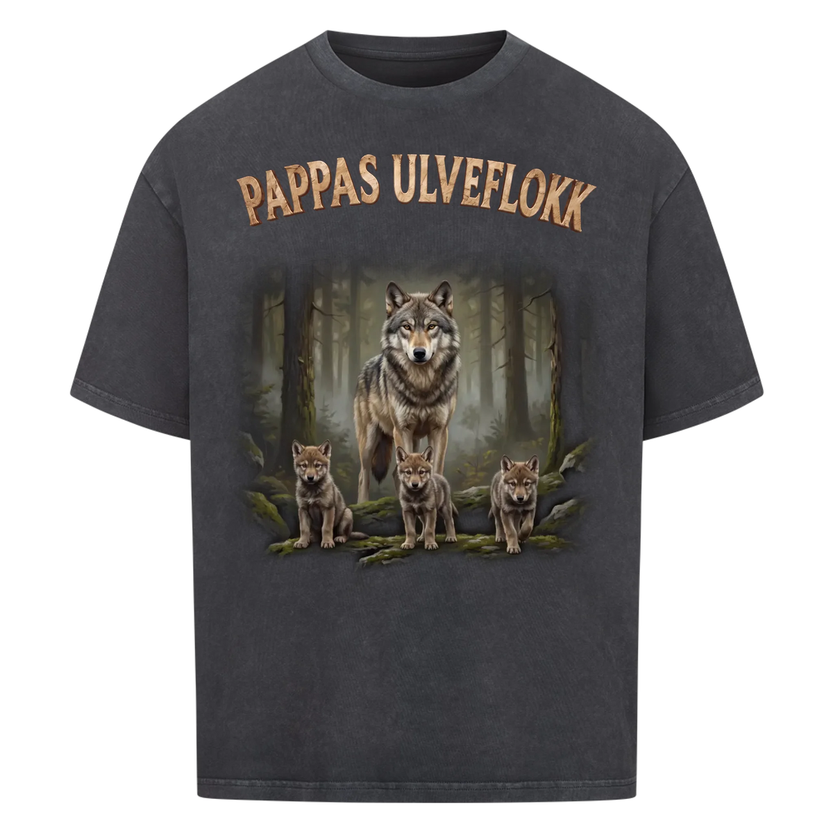 Pappas Ulveflokk - Personlig gave til pappa med barnas navn