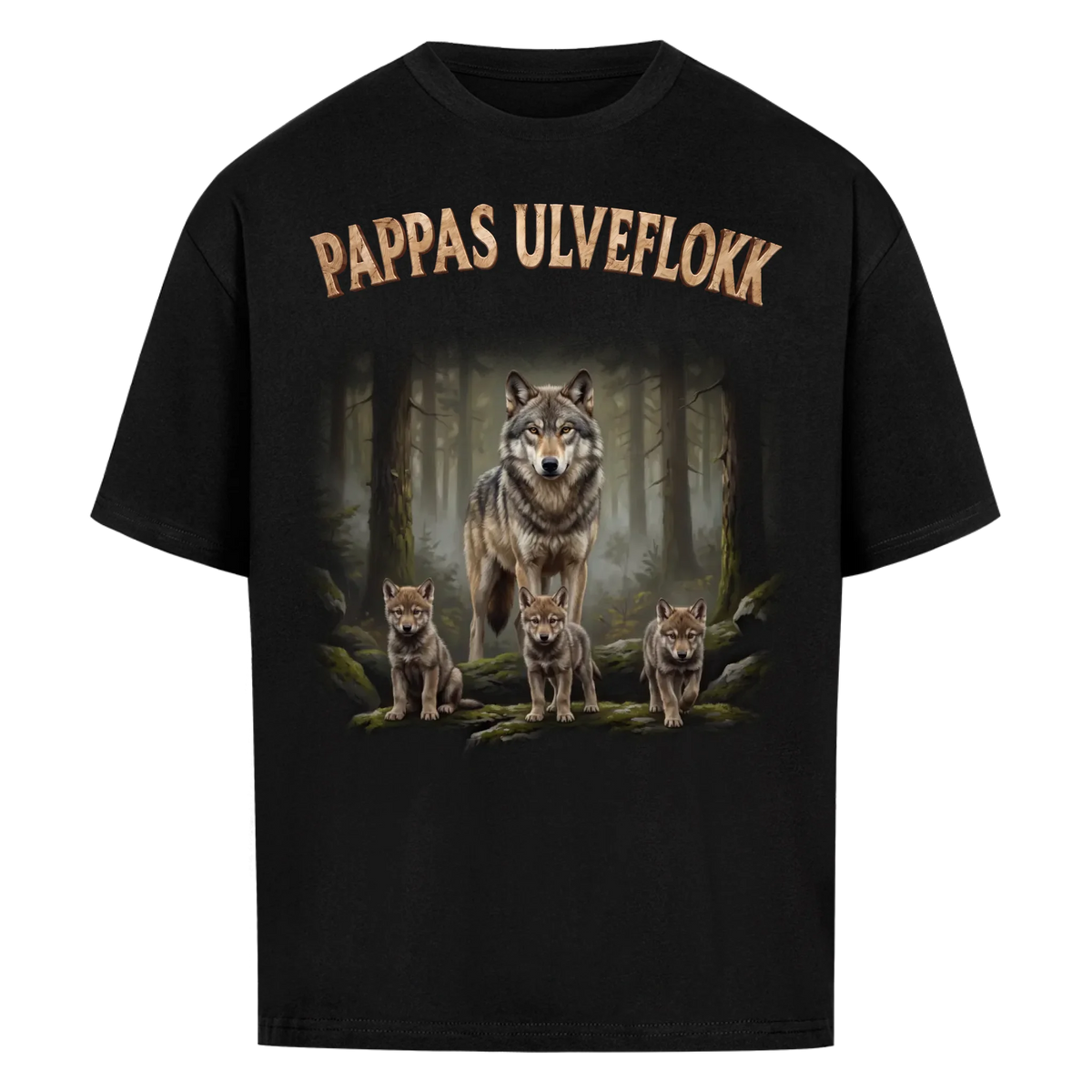 Pappas Ulveflokk - Personlig gave til pappa med barnas navn