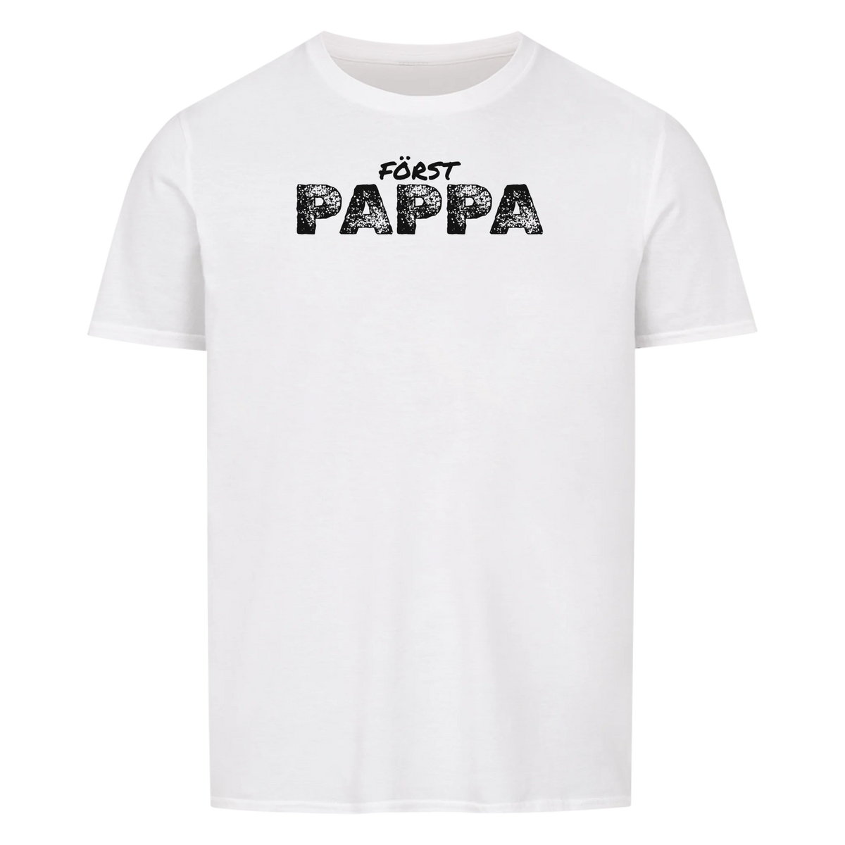 Först pappa nu farfar t-shirt med handavtryck och barnens namn. Fars dag present