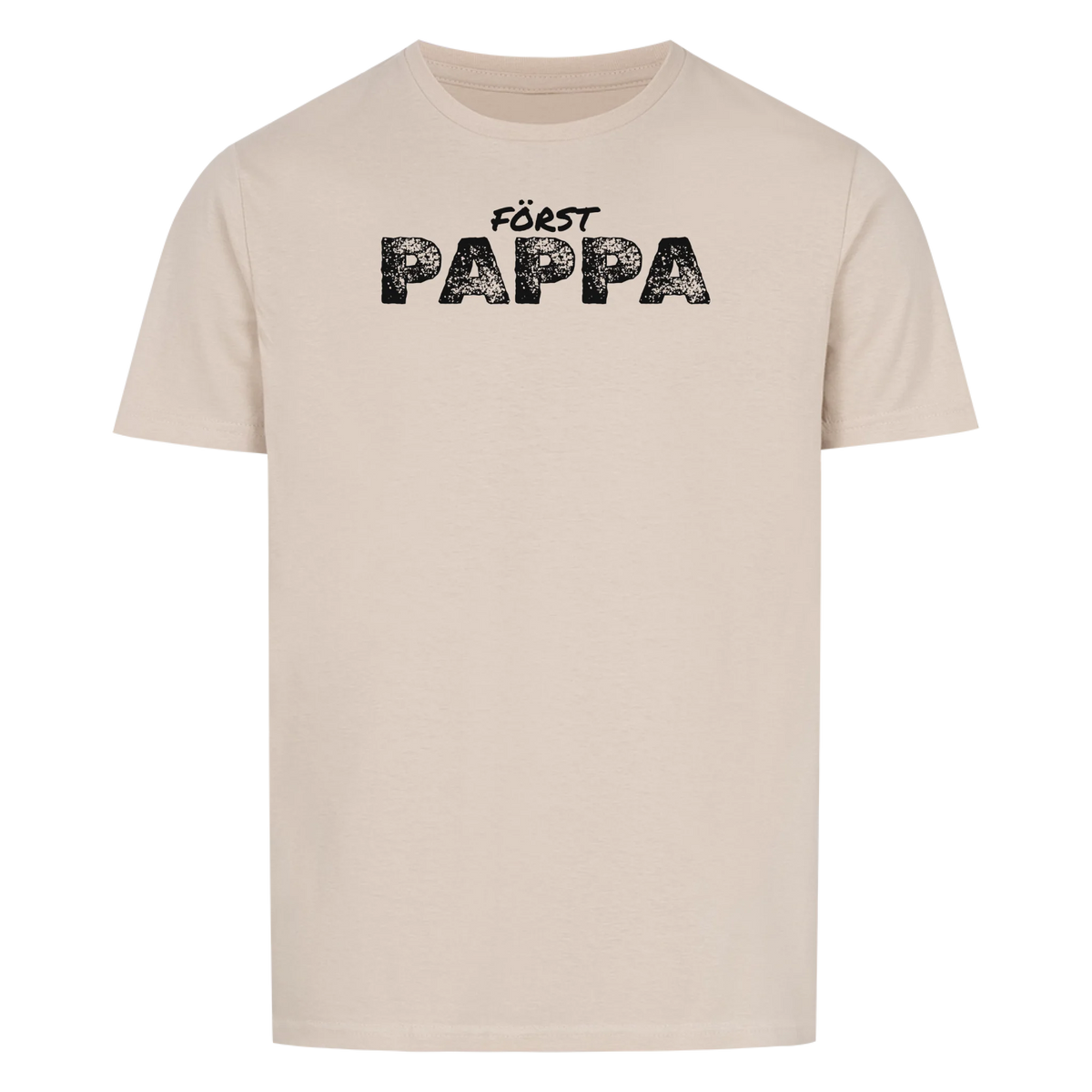 Först pappa nu farfar t-shirt med handavtryck och barnens namn. Fars dag present