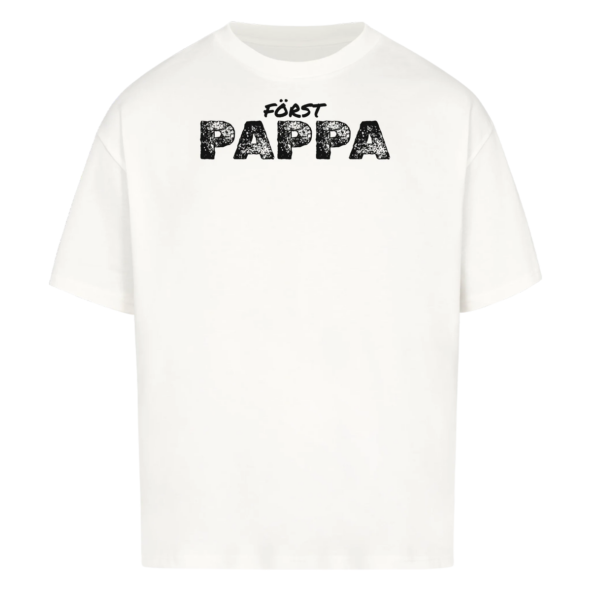Först pappa nu farfar t-shirt med handavtryck och barnens namn. Fars dag present