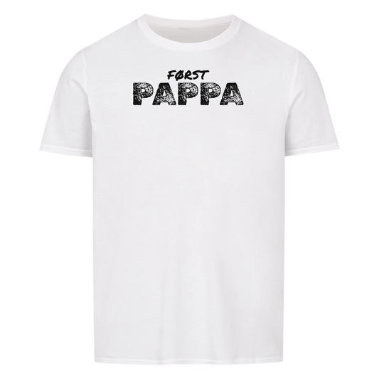 Først pappa nå farfar t-skjorte med håndavtrykk og barnas navn. Farsdag gave