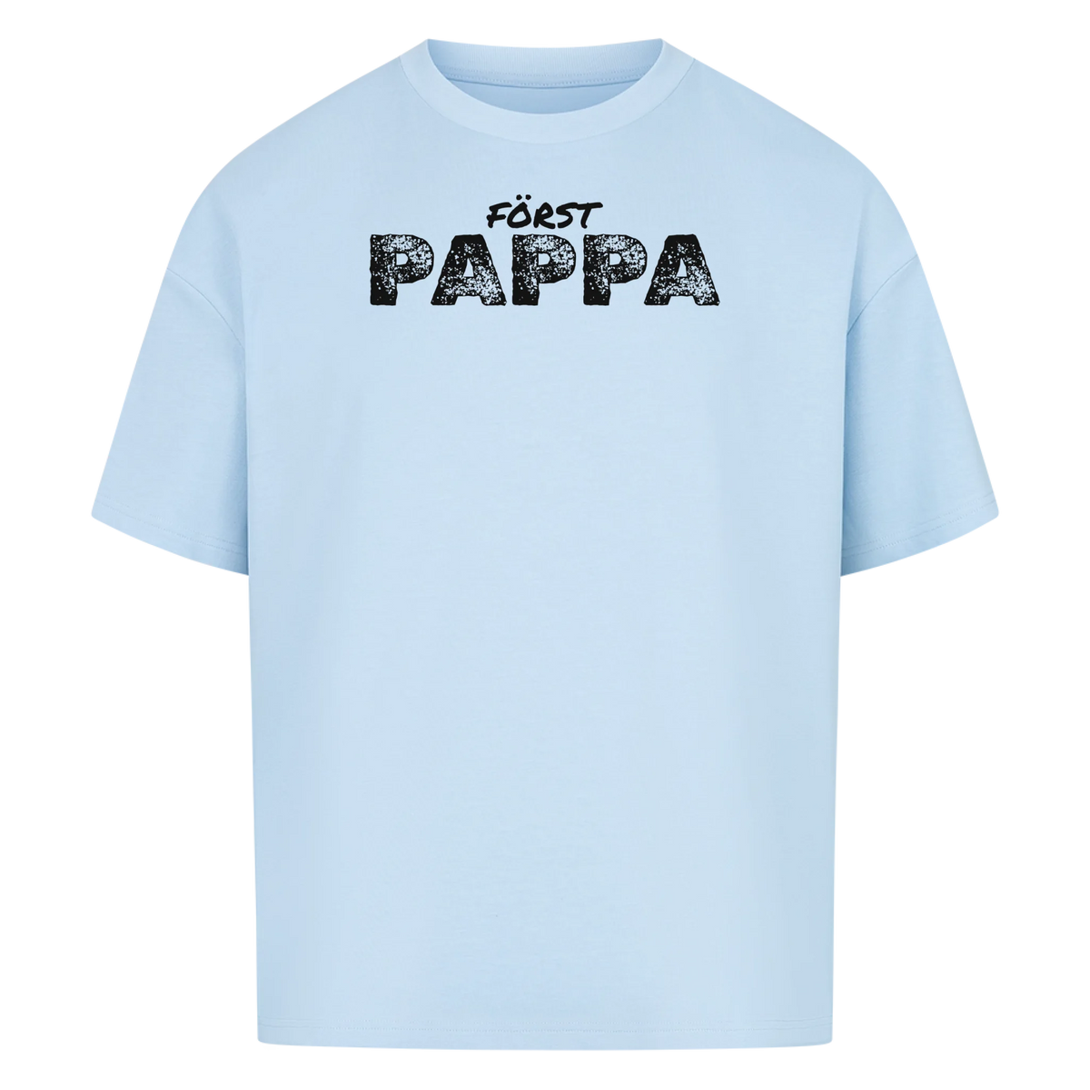 Först pappa nu farfar t-shirt med handavtryck och barnens namn. Fars dag present