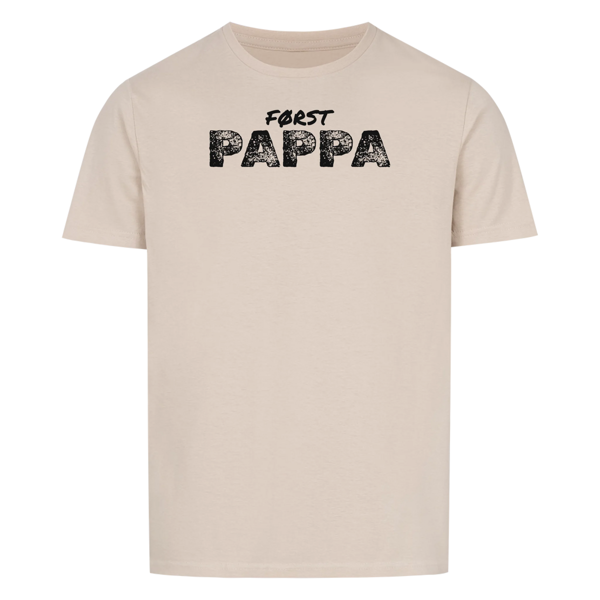 Først pappa nå farfar t-skjorte med håndavtrykk og barnas navn. Farsdag gave