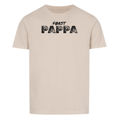 Først pappa nå farfar t-skjorte med håndavtrykk og barnas navn. Farsdag gave
