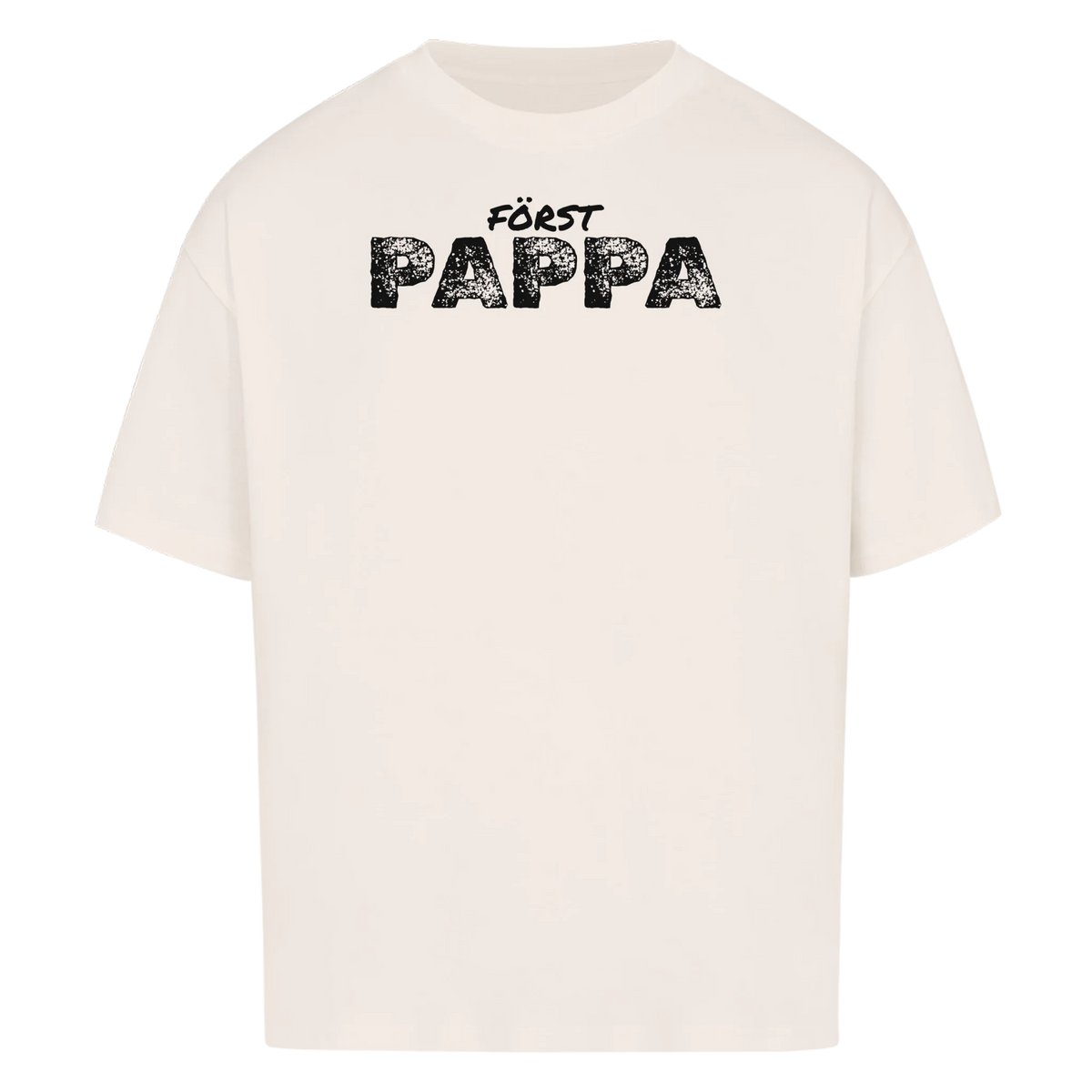 Först pappa nu farfar t-shirt med handavtryck och barnens namn. Fars dag present
