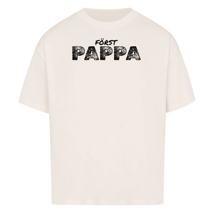 Först pappa nu farfar t-shirt med handavtryck och barnens namn. Fars dag present