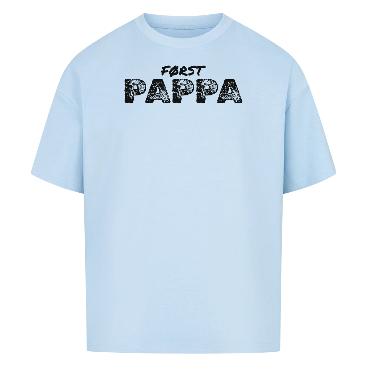 Først pappa nå farfar t-skjorte med håndavtrykk og barnas navn. Farsdag gave