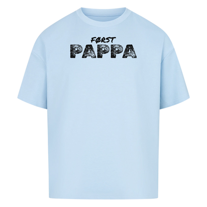 Først pappa nå farfar t-skjorte med håndavtrykk og barnas navn. Farsdag gave