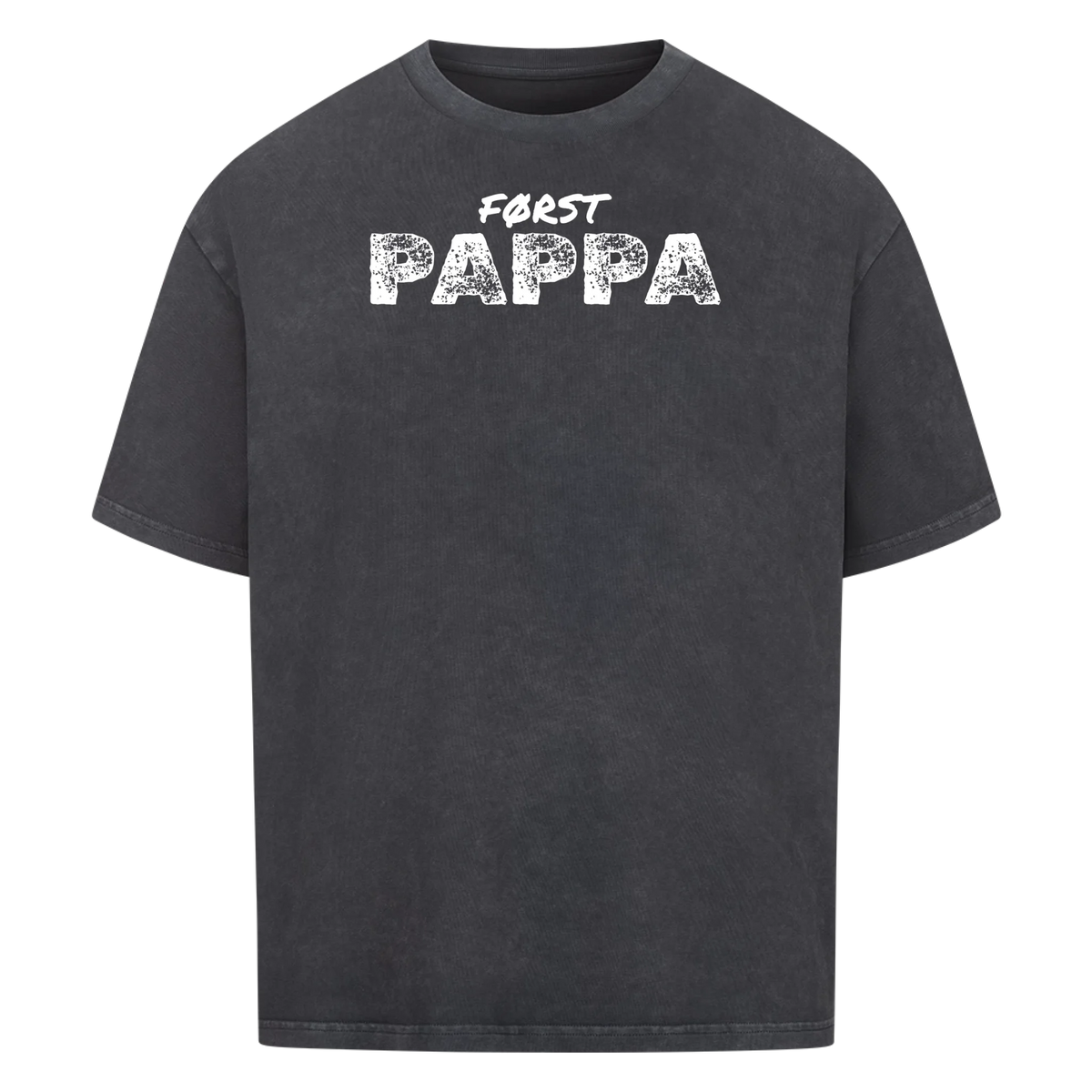 Først pappa nå farfar t-skjorte med håndavtrykk og barnas navn. Farsdag gave