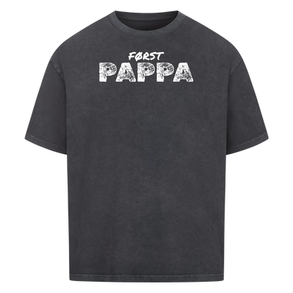 Først pappa nå farfar t-skjorte med håndavtrykk og barnas navn. Farsdag gave