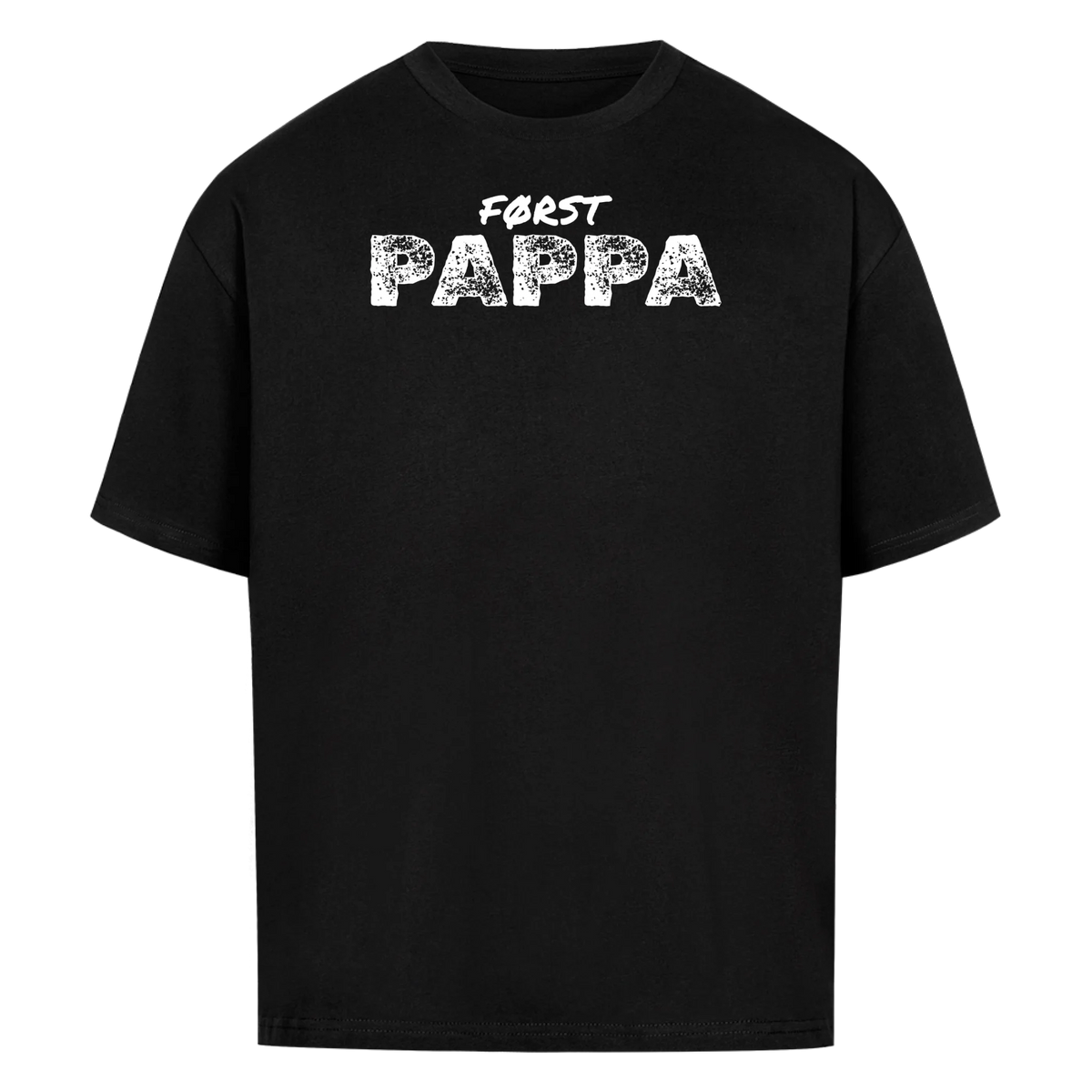 Først pappa nå farfar t-skjorte med håndavtrykk og barnas navn. Farsdag gave