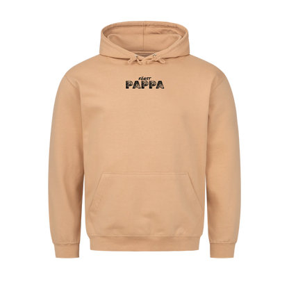 Först pappa nu farfar t-shirt med handavtryck och barnens namn. Fars dag present